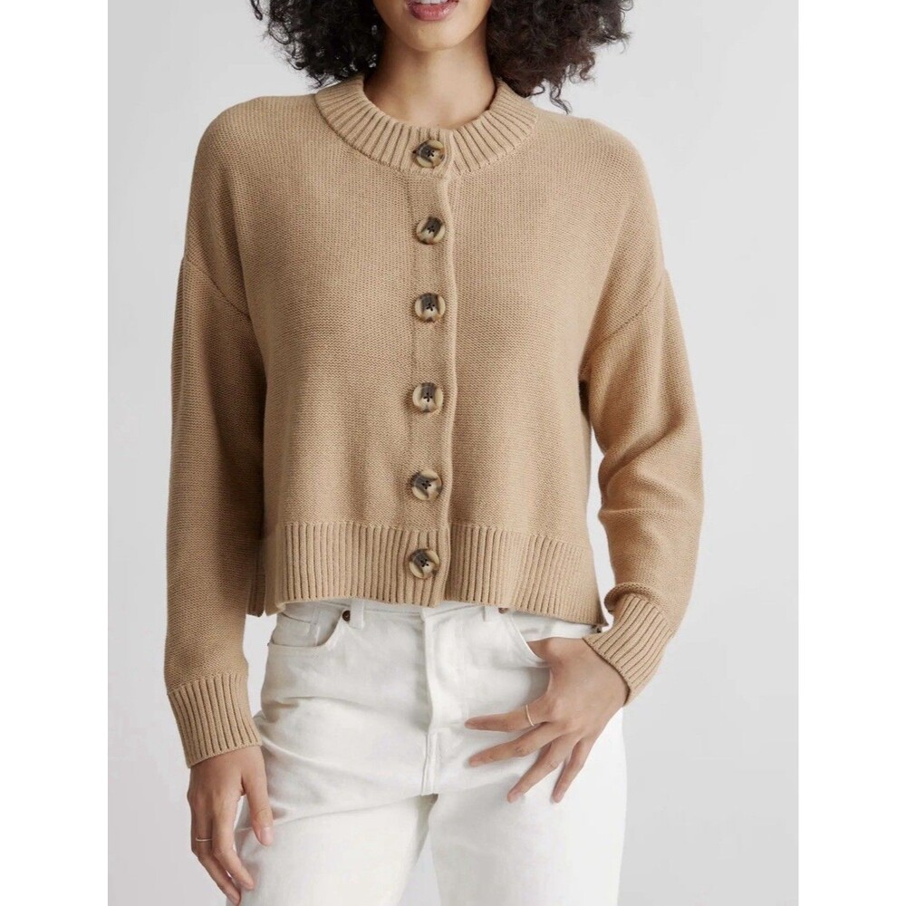 Quince Tan Women's Cardigan Sweater